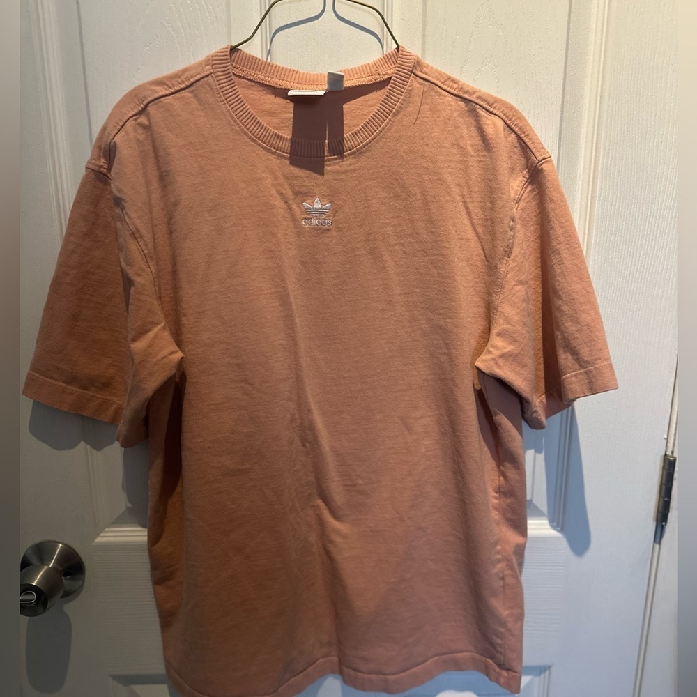 ADIDAS Originals Trefoil Women’s Crew Neck T-Shirt XS Pale Orange oversized